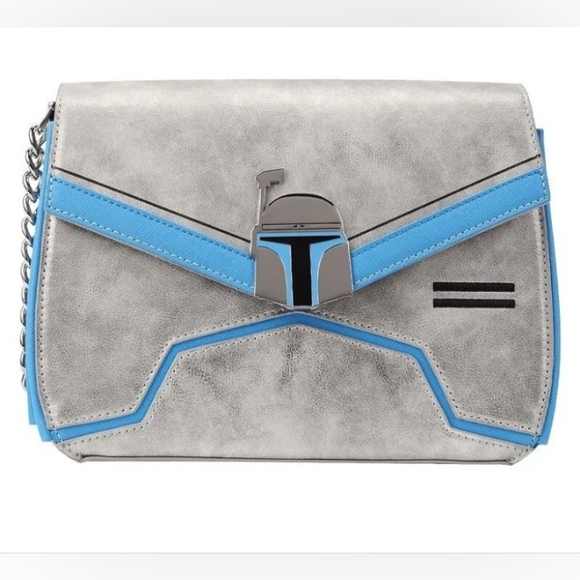 NWT Loungefly Jango Fett Chain Strap Crossbody Bag - Picture 1 of 7